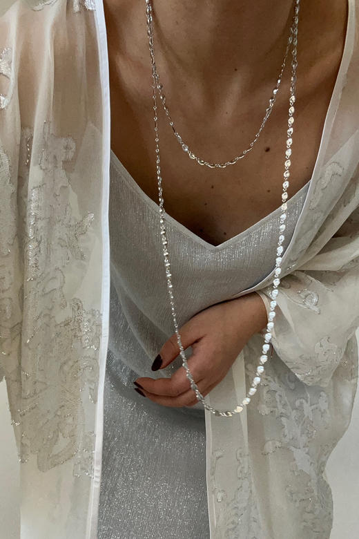 ABOAB｜DROPS Long necklace [ 项链  银 ]【TEN CHI】 商品图1