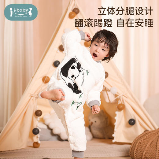 【断码清仓】i-baby宝宝恒温泰迪绒睡袋春秋冬季款婴幼儿大童四季通用加厚防踢被 商品图1