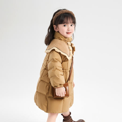 笛莎DESHA童装女童羽绒服2023冬季新款时尚款羽绒服 商品图1