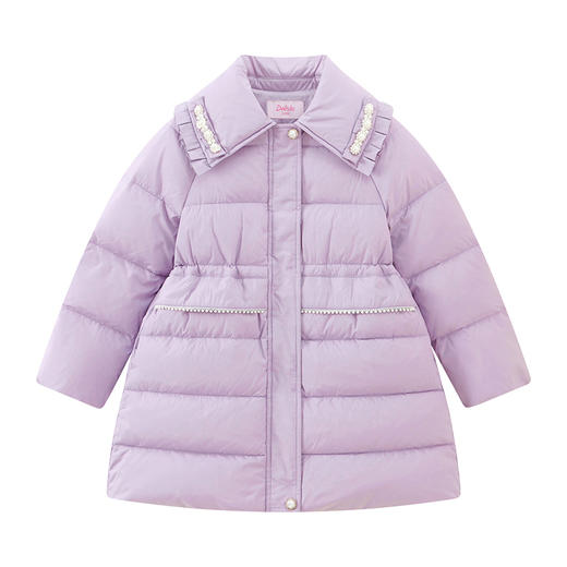 笛莎DESHA童装女童羽绒服2023冬季新款时尚款羽绒服 商品图5