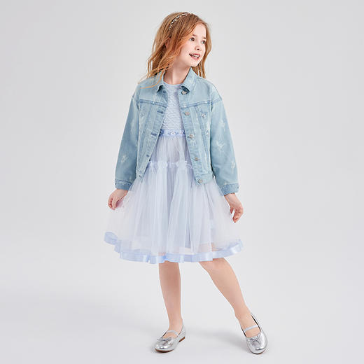 笛莎Deesha 2024春季新款外套甜美风牛仔外套 商品图2