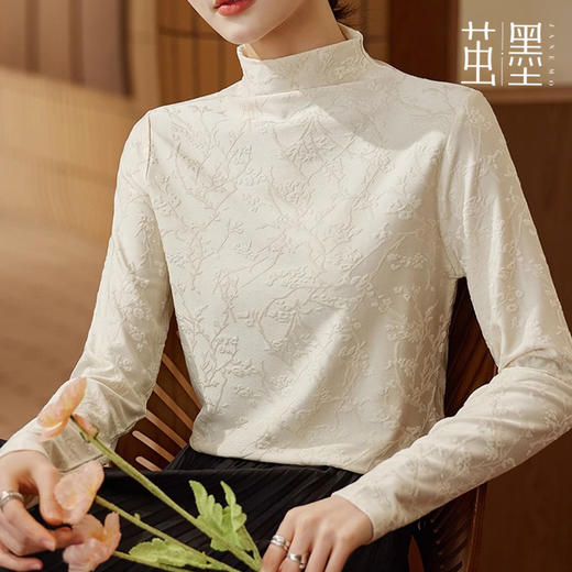 茧墨国风刺绣德绒上衣，优雅知性、舒适保暖【G】 商品图2