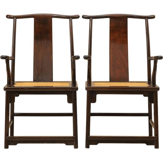 二十世纪 红木四出头官帽椅（一对） 商品图5