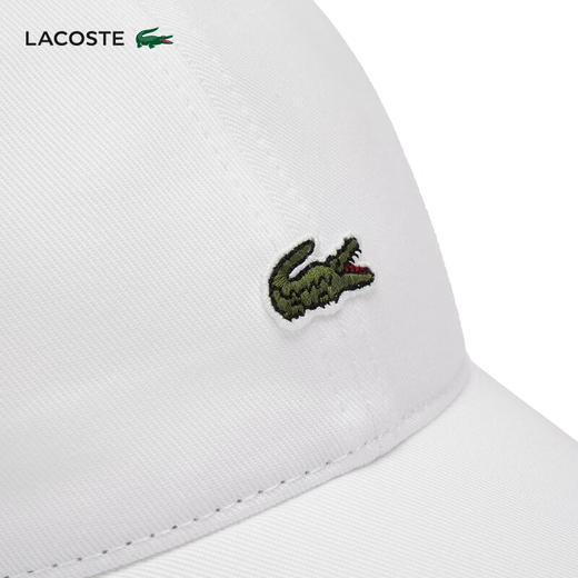 【海南专供价】Lacoste法国鳄鱼配件男女同款简约休闲百搭透气鸭舌帽RK0491-98 商品图6