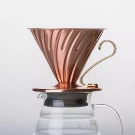 HARIO黄铜咖啡滤杯家用咖啡器具V60滴滤杯手冲滤杯