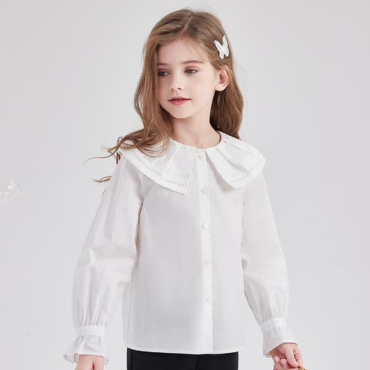 笛莎Deesha 童装女童衬衫2024春季新款长袖衬衫 商品图1