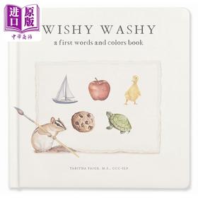 【中商原版】对孩子入门单词和颜色的教育 Wishy Washy First Words and Colors for Growing Minds英文原版 早教认知纸板书