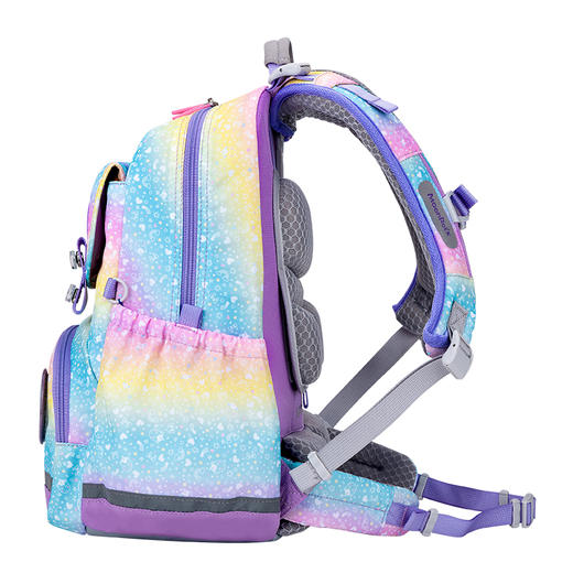 【护童】B座8F | 梦乐（MoonRock）书包小学生男女护脊减负轻便舒适1-3年级儿童书包身高可调节 彩虹粉（梦幻独角兽） 商品图7