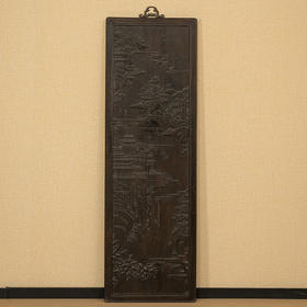 二十世纪 紫檀山水楼台挂屏