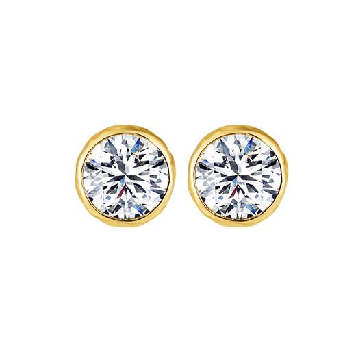 K金莫桑简约星光耳钉 商品图1