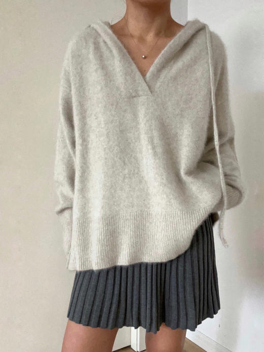 CINNAMON｜54910040 连帽云朵毛衫  [ 绒玉灰 ] 商品图9