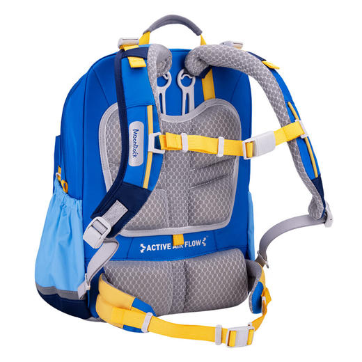 【护童】B座8F | 梦乐（MoonRock）新品奇趣插画小学生男女儿童轻便护脊减负警示双肩书包 SP102P 天蓝(星球小天使) 商品图6