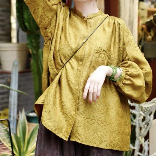 裁缝学苑AQ236中式上衣纸样女装衬衫新国风灯笼袖衬衣服装打板 商品图4