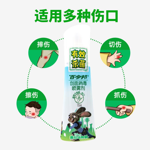 百多邦,创面消毒喷雾剂【70ml】南京白敬宇 商品图4