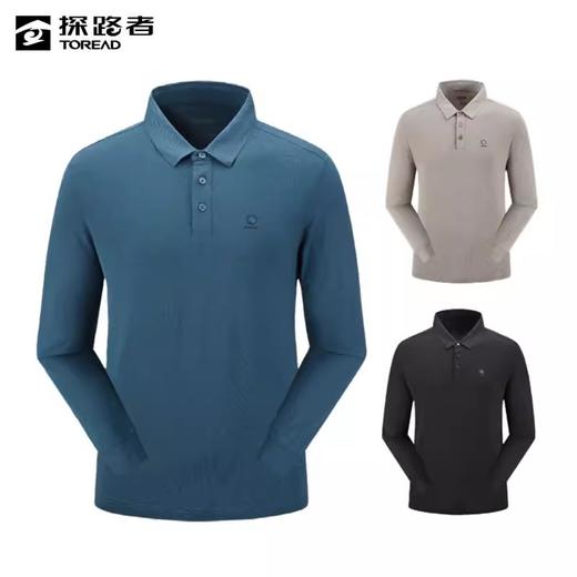 探路者男式POLO长袖T恤TAJJAM81524 商品图0