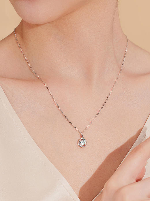 【培育钻石】Fanci范琦心有灵犀项链 14K金镶嵌钻石锁骨链送女友礼物 下单即赠精美礼盒+顺丰速运+运费险 商品图2