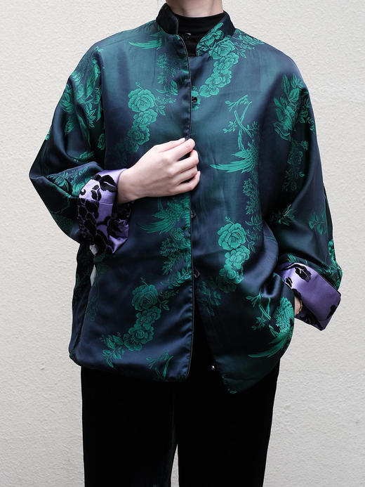 盛唐牡丹 |紫色漳绒富贵牡丹外套 商品图4