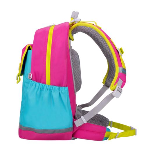 【护童】B座8F | 梦乐（MoonRock）小学生书包男女儿童护脊减负安全透气1-3年级双肩书包 SS100 粉红色 商品图5