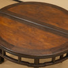 清 红木镶楠木面圆包圆罗锅枨矮栳月牙桌（一对） 商品缩略图2