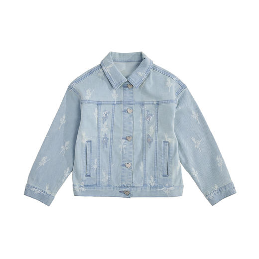 笛莎Deesha 2024春季新款外套甜美风牛仔外套 商品图4