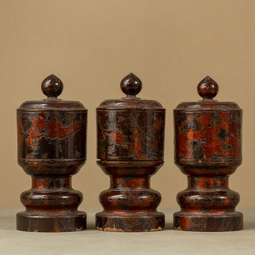 清 黄花梨髹朱漆三供 商品图0