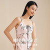 【琼花与玉叶】真丝睡裙女100%桑蚕丝抽褶系带印花吊带裙家居服金三塔  YSFEA315 商品缩略图1