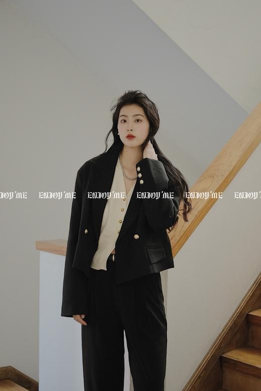 【门店同款】ENJOY冬季金属扣呢子短款外套 154859491 商品图3