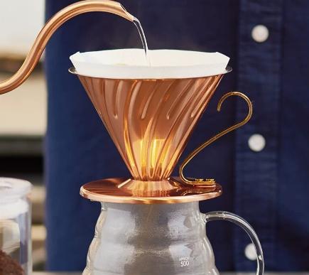 HARIO黄铜咖啡滤杯家用咖啡器具V60滴滤杯手冲滤杯 商品图2