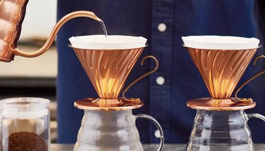 HARIO黄铜咖啡滤杯家用咖啡器具V60滴滤杯手冲滤杯 商品图1