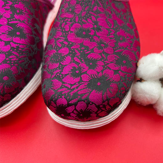 内联升女鞋手工室内拖鞋千层底织锦舒适拖鞋2006C 商品图6