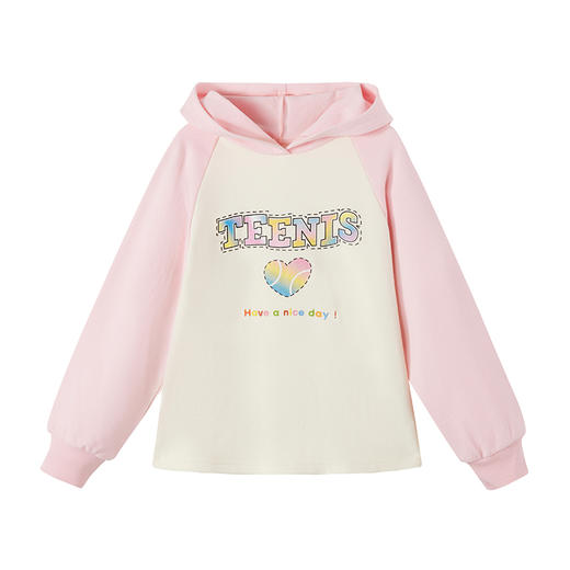 笛莎Deesha 女童卫衣2024新款时尚连帽印花卫衣 商品图4