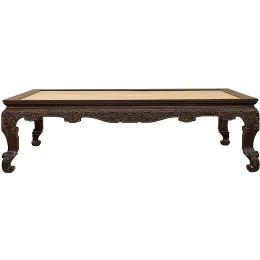 清乾隆 紫檀束腰三弯腿葡萄纹榻 商品图5