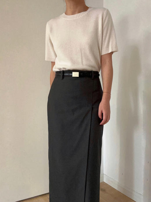 My Dearest｜1064SKGY STIMULATION MIDI SKIRT  [ 灰色侧开叉长半身裙] 商品图2