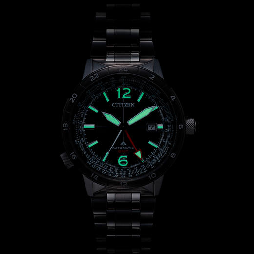 西铁城/CITIZEN PROMASTER系列GMT飞行风自动机械耐磁男士腕表NB6046-59E 商品图8