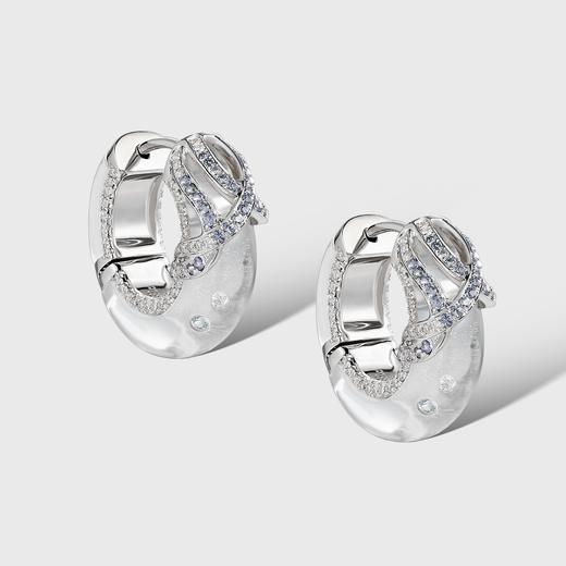 Glacier Aquamarine冰川海蓝宝系列 | 月牙海蓝宝耳环 商品图0