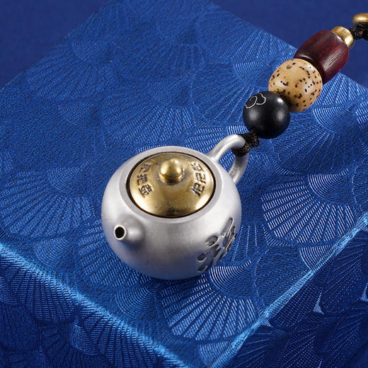 子佩集S999银【把把壶】钥匙扣【DZ769】壶盖可转动纯银2402 商品图1