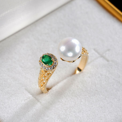 子佩集S925银珍珠戒指【R1476】镀金2402 商品图1