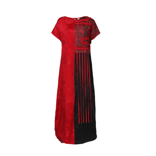 龙旗拼撞无袖连衣裙 |杨丽萍老师同款 |现货加急发 商品图6