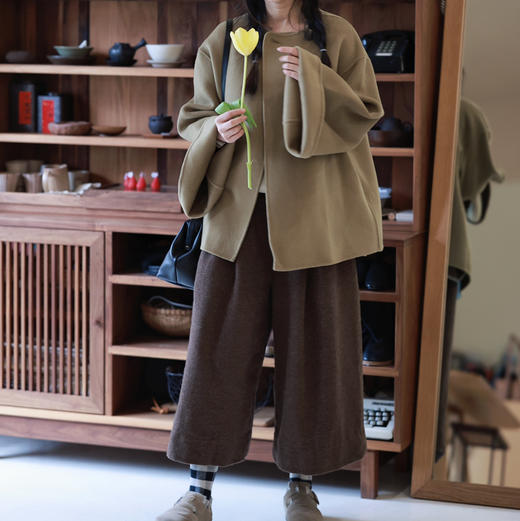 liangxue羊绒羊毛短风衣 商品图3