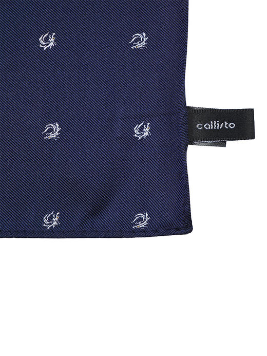 callisto蓝色纯桑蚕丝口巾 STTOW019C 商品图3
