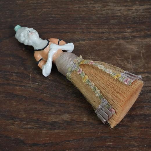 美国古董贵妇半身瓷偶扫帚刷子US052 商品图4