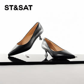 星期六优雅尖头通勤中跟鞋SSC1111085