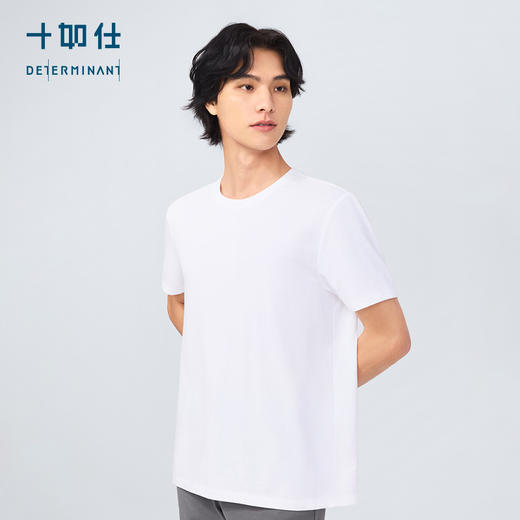 十如仕棉涤圆领平纹布短袖T恤-T06-02 商品图5