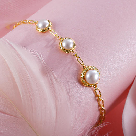 子佩集S925银珍珠手链【LM0188-XF】镀金2402 商品图0