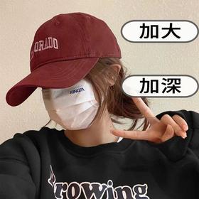 新款四季棒球帽雪花绒韩版大头围字母棒球帽显脸小百搭网红帽子潮