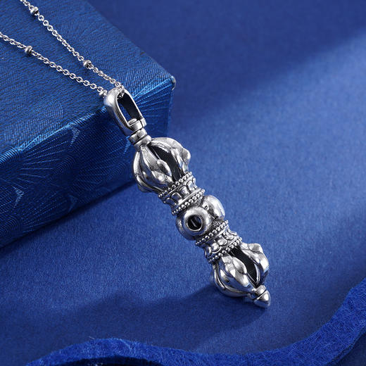子佩集S990银【慈明】吊坠【CD0277】(不含链)仿古金刚杵2402 商品图0