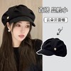 云朵八角帽女秋季薄款大头围百搭帽子显脸小韩系短檐贝雷帽潮 商品缩略图0