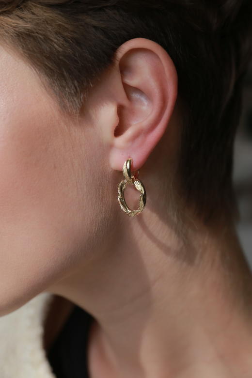 Eden Garden伊甸园花园系列 | 树纹K金耳环 商品图2