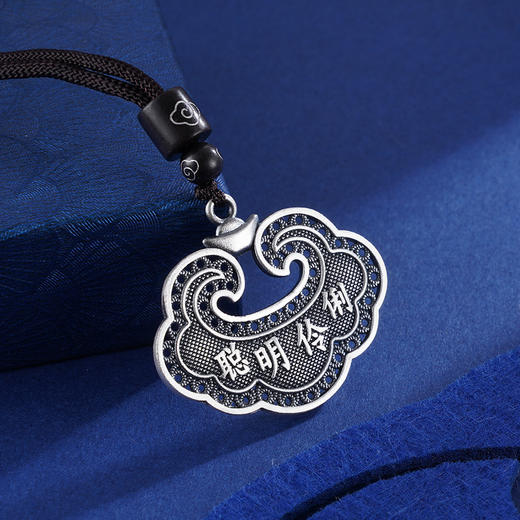 子佩集S999银【聪明伶俐】套链项链【JFQ018】童锁仿古 商品图1