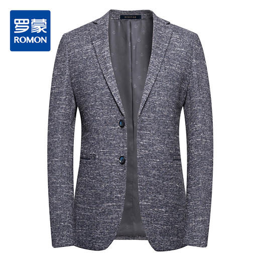 【磨毛保暖】罗蒙秋冬西装外套男士商务通勤休闲单西服开衫外套男 商品图0
